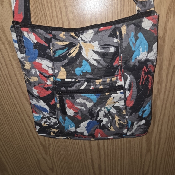 EUC Vera Bradley Splash Floral Triple Zip Hipster Bag And Matching Wallet - Picture 2 of 14